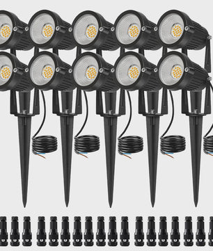 Waterdichte LED Tuinspot 7W Warm Wit met Grondspies - IP65 Buitenverlichting