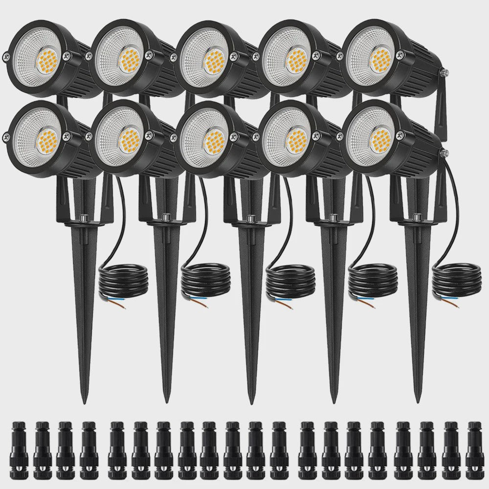 Waterdichte LED Tuinspot 7W Warm Wit met Grondspies - IP65 Buitenverlichting