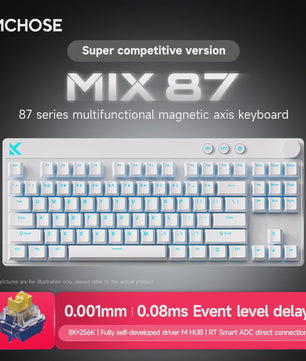 MCHOSE MIX87 Magnetische Switch Gaming Toetsenbord - 8K Polling, 0.08ms Latency, ARGB