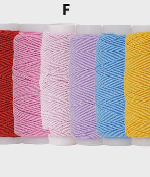 Elastisch Naaigaren 0.6mm - 6 Kleuren Set (20M) voor DIY, Kleding & Hobby
