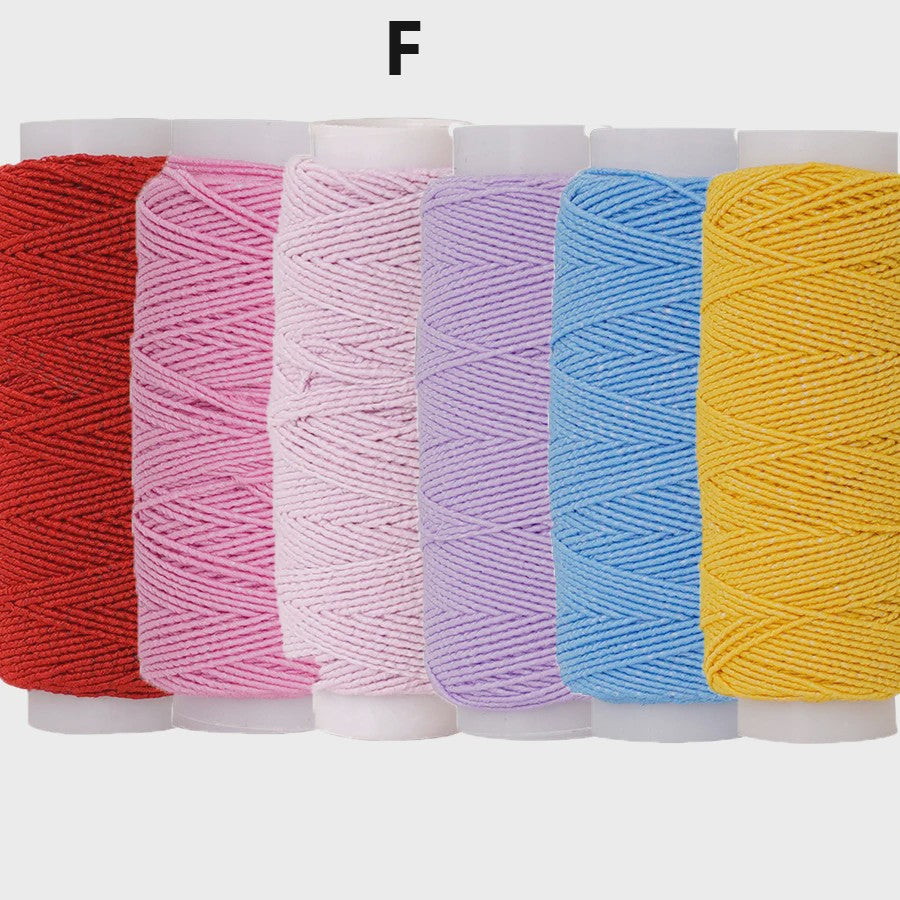 Elastisch Naaigaren 0.6mm - 6 Kleuren Set (20M) voor DIY, Kleding & Hobby