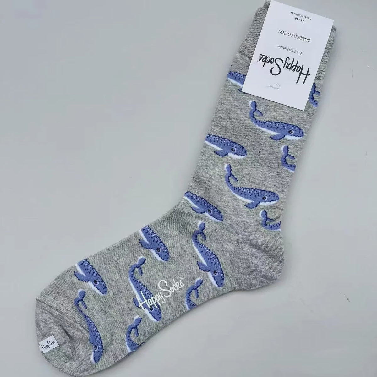 Happy Socks Heren Mid-tube Sokken - Pure Katoen, Klassiek Comfort - Maat 41-46