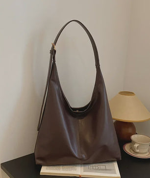 Ruime Vintage Hobo Tas Dames - Stijlvolle Schoudertas voor Dagelijks Gebruik