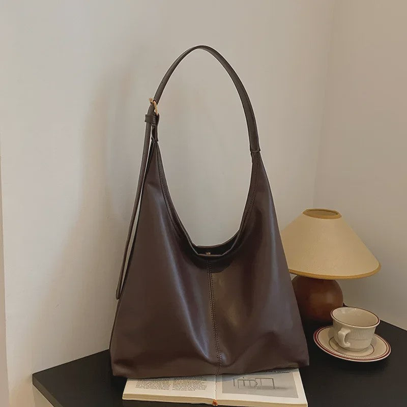 Ruime Vintage Hobo Tas Dames - Stijlvolle Schoudertas voor Dagelijks Gebruik