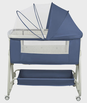 4-in-1 Baby Co-Sleeper Crib: Verstelbaar, Kantelbaar, Wielen met Rem, Matras, 0-24 Maanden