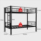 Stapelbed Kinderen 90x200cm - Veilig, Omvormbaar tot 2 Enkele Bedden met Ladder