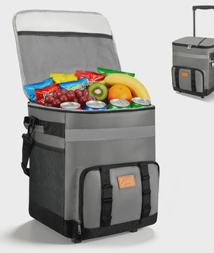 Grote Koeltas 35L met Wielen - Waterdicht & Geïsoleerd voor Picknick, Camping en Reizen