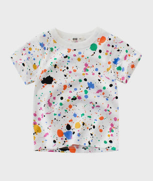 Zomer T-shirts Jongens 2-8 Jaar - Katoen, Korte Mouw met Leuke Prints
