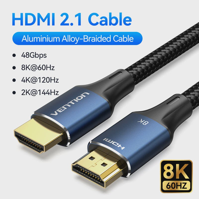 Vention HDMI 2.1 Kabel 8K 60Hz 4K 120Hz 48Gbps voor PS5, Dolby Vision, HDR, eARC