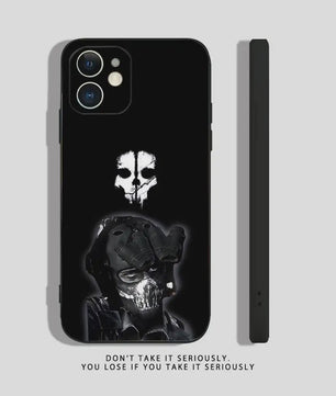 Call of Duty Ghost iPhone Hoesje - Zwart Siliconen Shockproof Beschermhoes