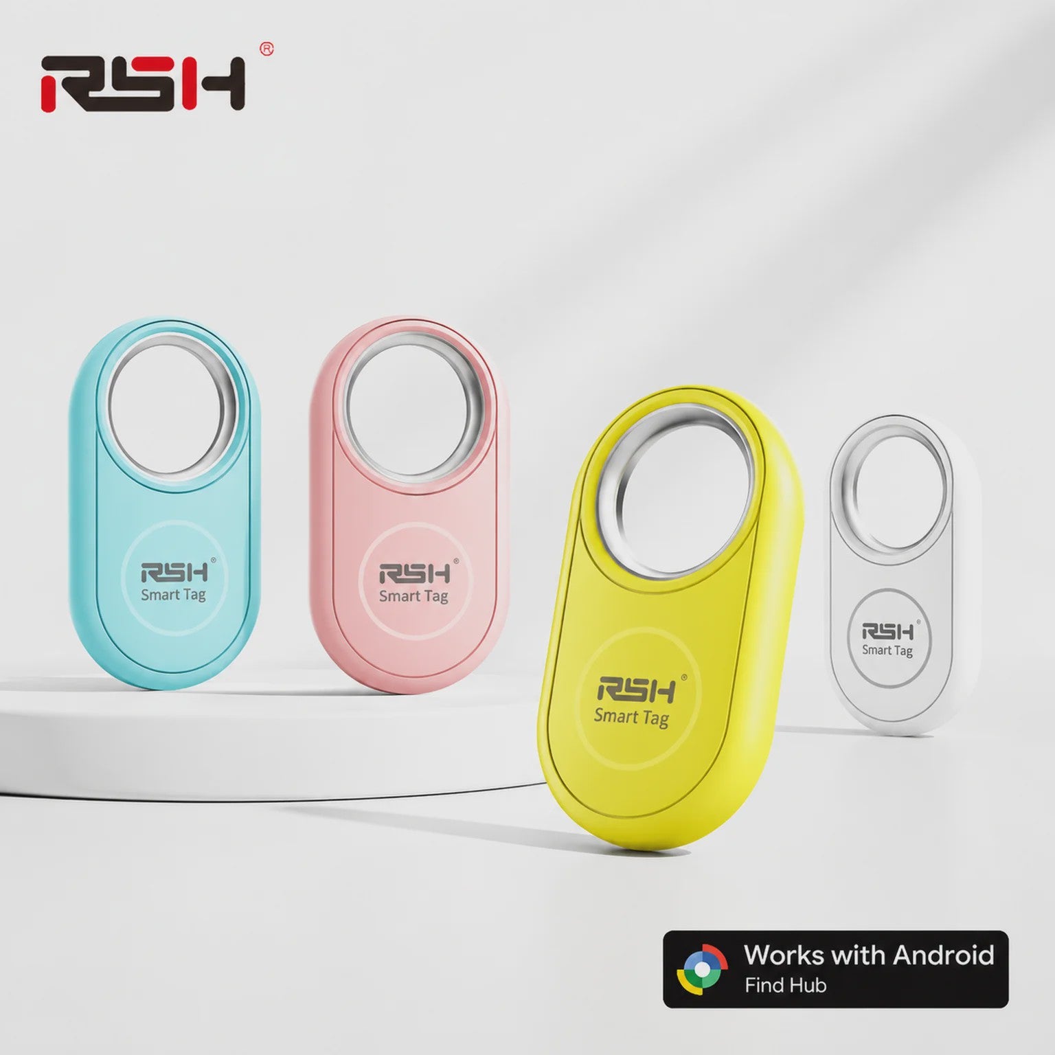 4x RSH Smart Tag Tracker - Vind Je Spullen Terug met Google Find My