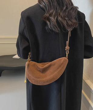 Trendy Kunstsuède Schoudertas Dames - Onderarm & Crossbody Tas