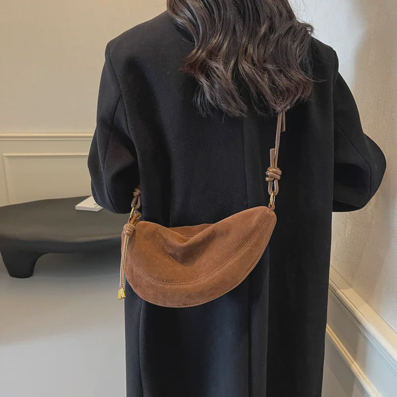 Trendy Kunstsuède Schoudertas Dames - Onderarm & Crossbody Tas