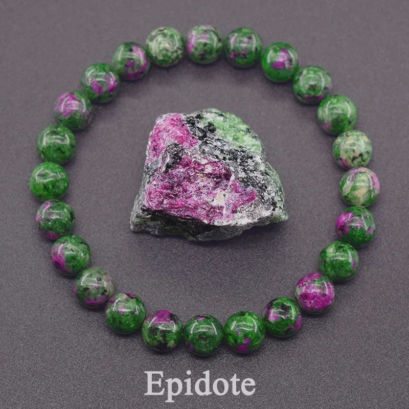 Natuurlijke Edelsteen Armband - Reiki, Blauwe Apatite, Lapis Lazuli, Amethist & Tijgeroog