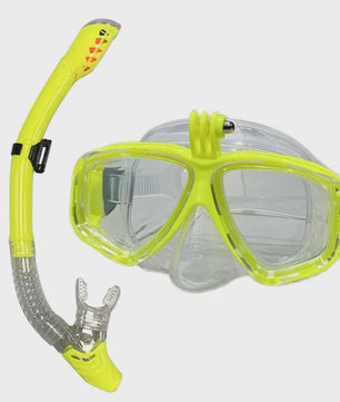 Professionele Duikset: Duikbril met GoPro Mount & All-Dry Snorkel voor Scuba Diving