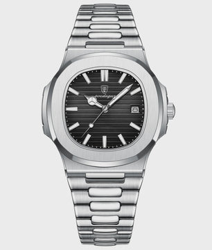 POEDAGAR Luxe Herenhorloge - RVS, Waterdicht, Lichtgevend & Datumfunctie