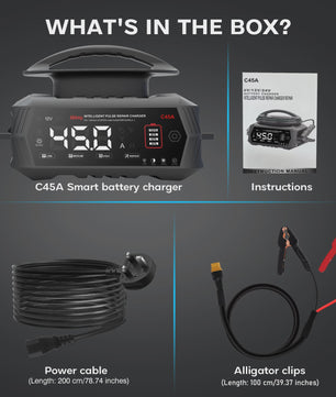 Intelligente Acculader 6V/12V/24V - 45A Slimme Batterij Herstel Lader voor Auto, Motor, Lifepo4, AGM, Gel