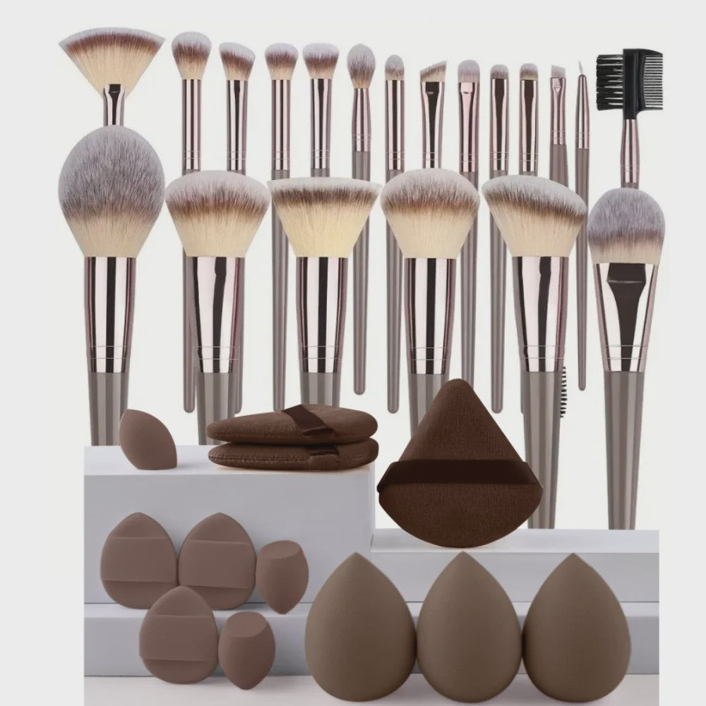 Professionele Make-up Kwasten Set (20 Stuks) - Foundation, Oogschaduw & Meer