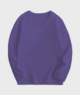 Kinder T-shirt met Lange Mouwen van Katoen - Uni Kleur Basis T-shirt voor Jongens en Meisjes - Perfect voor de Lente