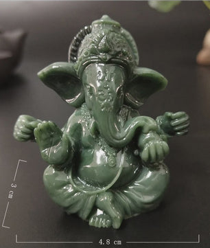 Ganesha Beeldje Bronskleurig - Hindoeïstische God Sculptuur voor Huis & Kantoor Decoratie