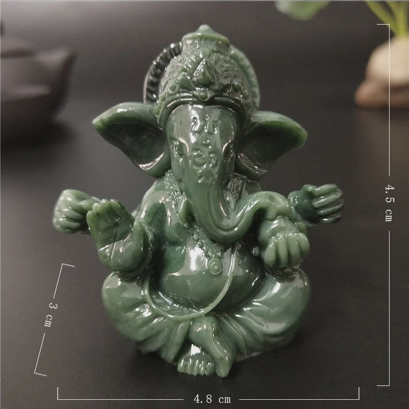 Ganesha Beeldje Bronskleurig - Hindoeïstische God Sculptuur voor Huis & Kantoor Decoratie