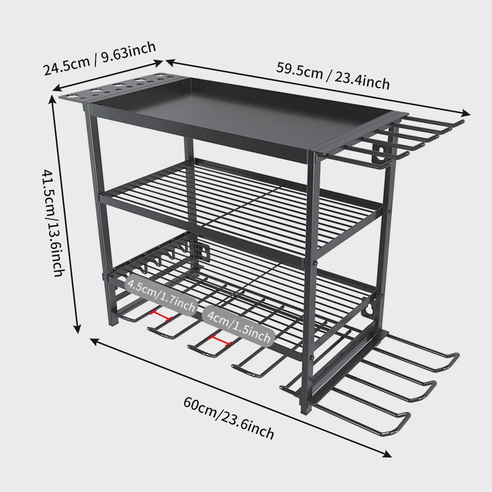 Robuuste Metalen Wand Organizer voor Garage & Werkplaats - Gereedschapshouder