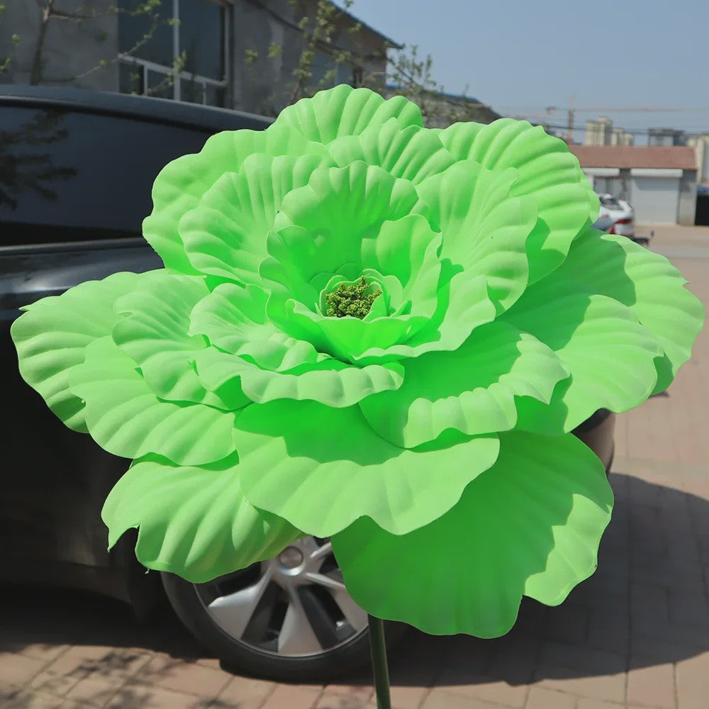 Grote Kunstbloem Pioenroos - 80cm Diameter - Decoratie voor Feesten, Evenementen & Bruiloften