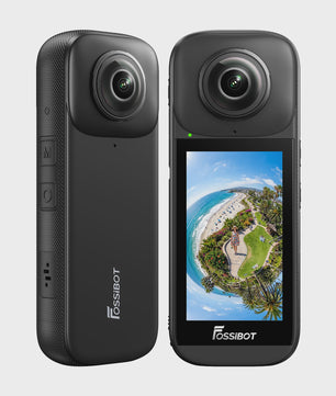 FOSSIBOT FC360 8K Actiecamera met IP68 Waterdichtheid en Invisible Selfie Stick