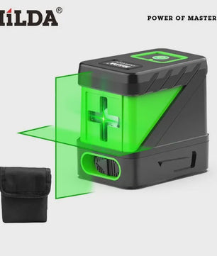 HILDA 2D Laser Waterpas met Groene Straal - Zelfnivellerend, IP54, 30m Bereik
