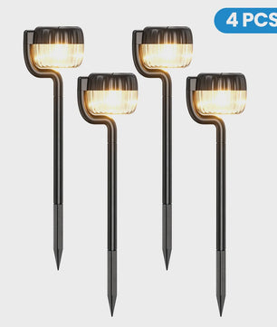 2/4 Stuks Super Heldere LED Zonne-tuinverlichting - Waterdicht IP65 voor Pad, Gazon & Buiten Decoratie