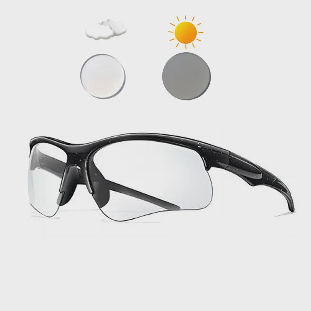 Photochrome Fietsbril - UV-bescherming & Winddicht voor Mannen & Vrouwen | Sport & Outdoor