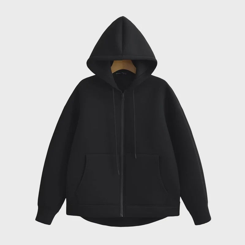 Unisex Oversized Rits Hoodie met Dubbele Zakken - Comfortabele Streetwear