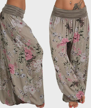 Dames Harembroek met Digitale Print - Wijdvallend & Comfortabel Plus Size Model