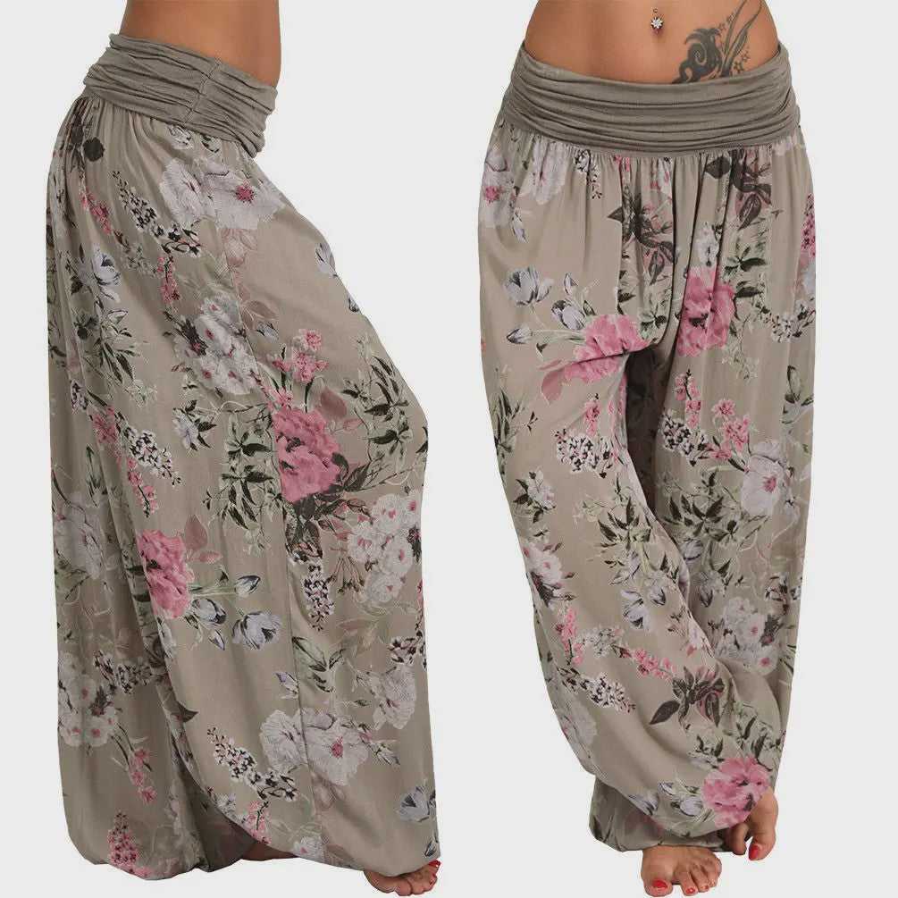 Dames Harembroek met Digitale Print - Wijdvallend & Comfortabel Plus Size Model