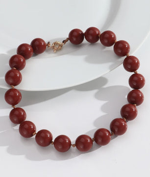 Handgemaakte Retro Acryl Ketting met Grote Kleurrijke Kralen - Statement Choker