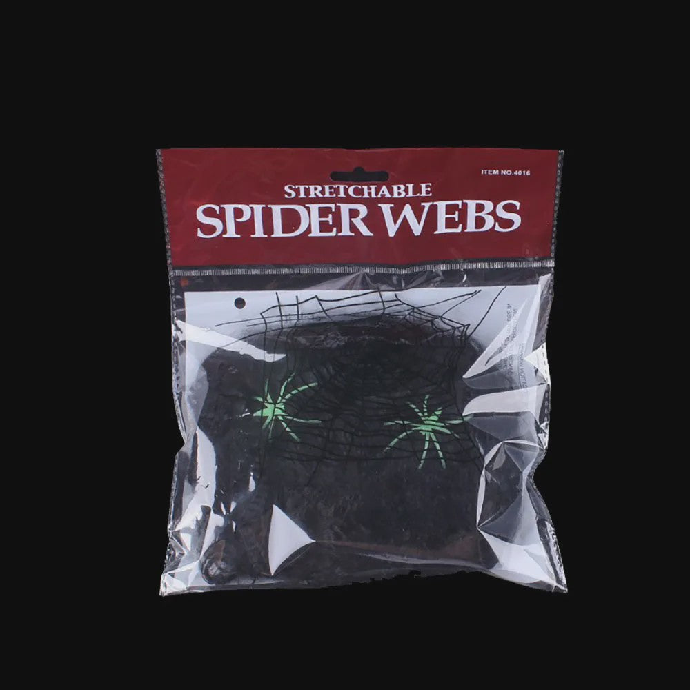 Halloween Spinnenweb Decoratie met Spinnen - Creëer een Griezelige Sfeer