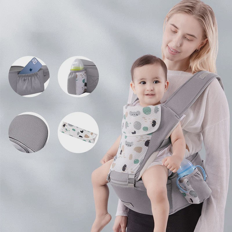 Ergonomische Baby Draagzak met Heupzitje - Multifunctioneel & Comfortabel