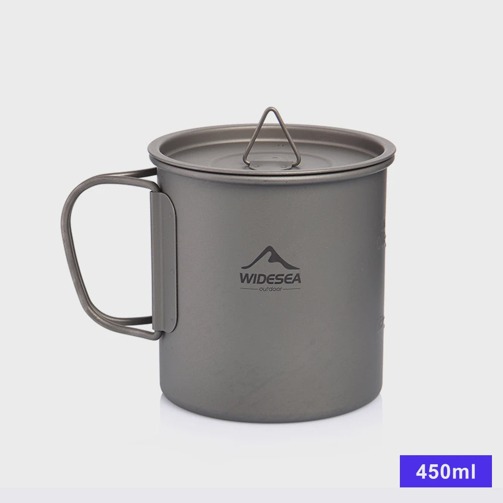 Widesea Titanium Camping Mok - Lichtgewicht & Duurzaam Outdoor Tafelgerei