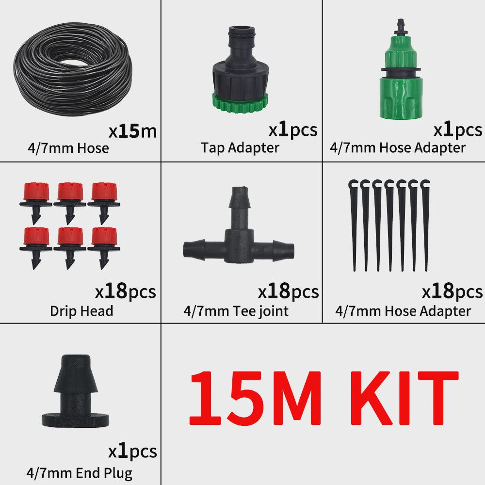 Automatisch Druppelsysteem 20M - Verstelbare Sproeiers voor Tuin & Potten