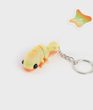 Bewegelijke 3D Geprinte Kameleon Sleutelhanger - Leuk Accessoire & Cadeau
