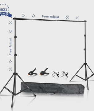 Professionele Achtergrond Stand Set (2x2M, 2x3M, 2.6x3M) - Draagbaar & Duurzaam