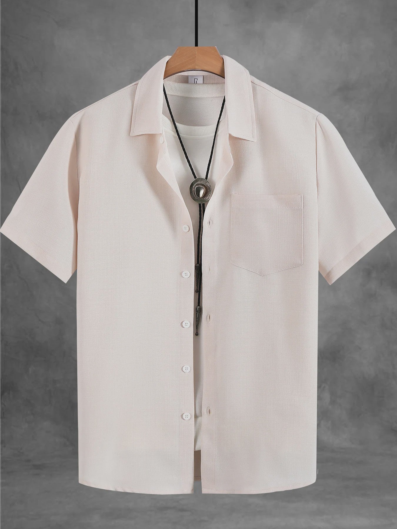 Casual Linnen Look Korte Mouw Shirt Heren - Zomerse Stijl