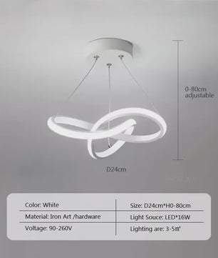 Moderne LED Plafondlamp met Uniek Streamlined Design - Sfeervolle Hanglamp
