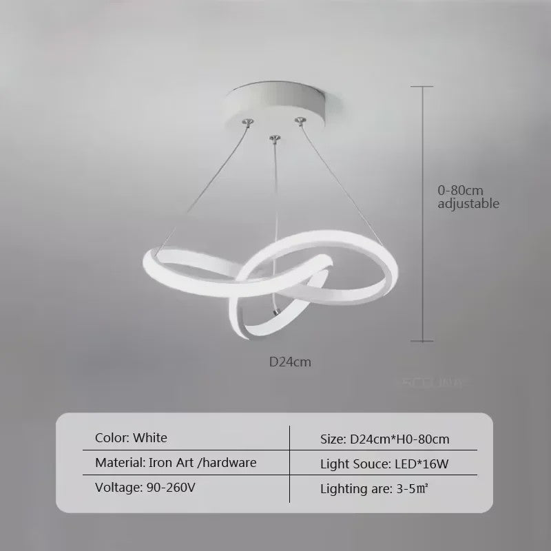 Moderne LED Plafondlamp met Uniek Streamlined Design - Sfeervolle Hanglamp