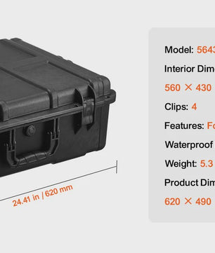Robuuste Waterdichte Koffer met Schuim - IP67 Bescherming voor Camera's, Drones & Meer