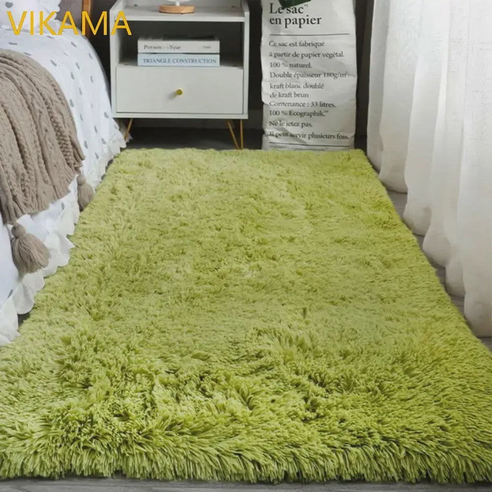 VIKAMA Luxe Pluche Vloerkleed - Zacht & Sfeervol voor Slaapkamer en Woonkamer
