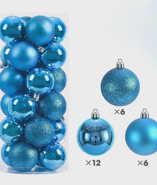 Set van 24 Kerstballen (3/4/6 cm) - Versier je Kerstboom en Feest met Stijl