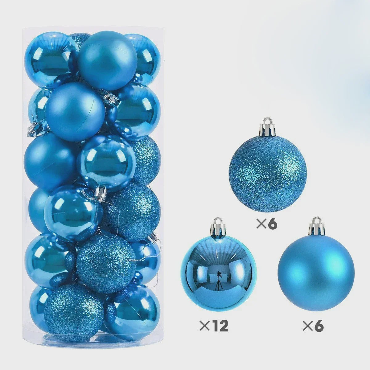Set van 24 Kerstballen (3/4/6 cm) - Versier je Kerstboom en Feest met Stijl