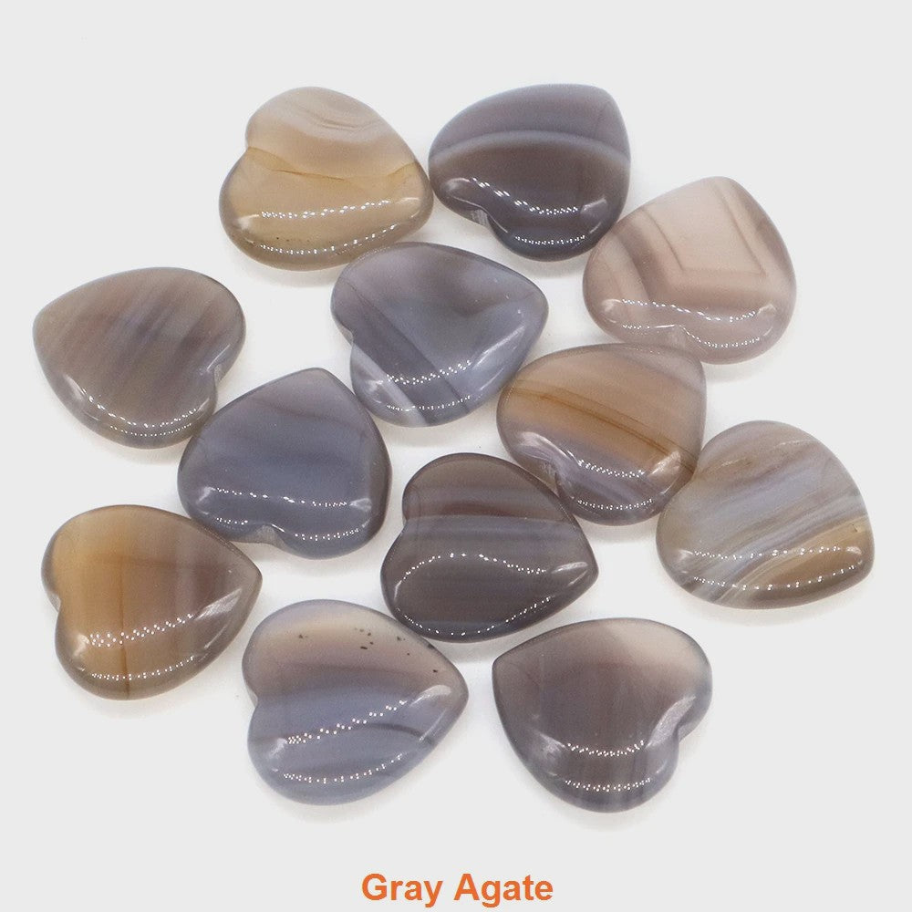 Natuurlijke Hartvormige Kristalstenen (20mm) - Amethist, Edelsteen voor DIY & Decoratie