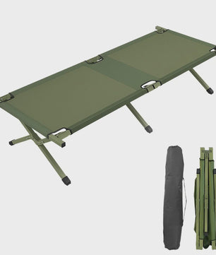 Lichtgewicht Campingbed Opvouwbaar met Stalen Frame en Opbergzak - Draagbaar & Duurzaam